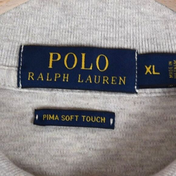 Polo Ralph Lauren Pima Soft Touch T-Shirt XL Oatmeal Cream Heather Short Sleeve - Picture 7 of 8